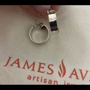 James Avery hammered cuff earrings